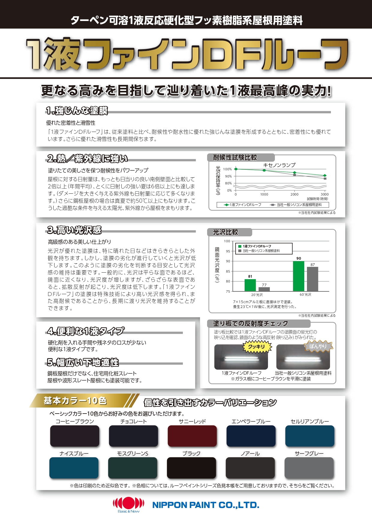 1液ファインＤＦルーフ：メーカー公式カタログ