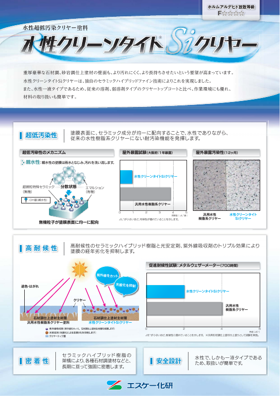 水性クリーンタイトSiクリヤー：メーカー公式カタログ