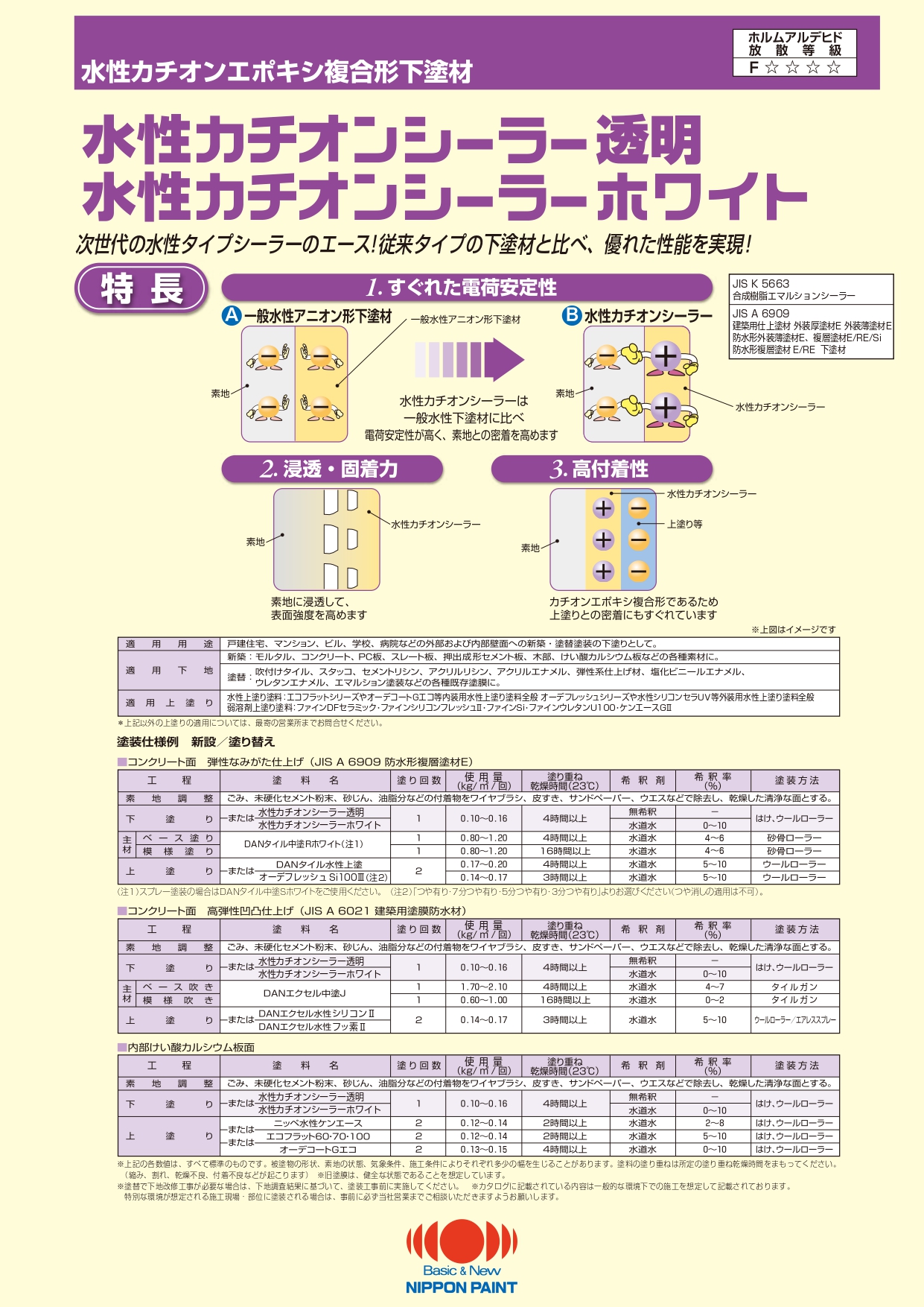 水性カチオンシーラー：メーカー公式カタログ